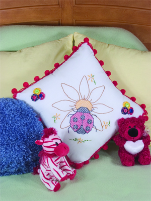 (image for) Learn to Stitch Lady Bug Pillow - Click Image to Close